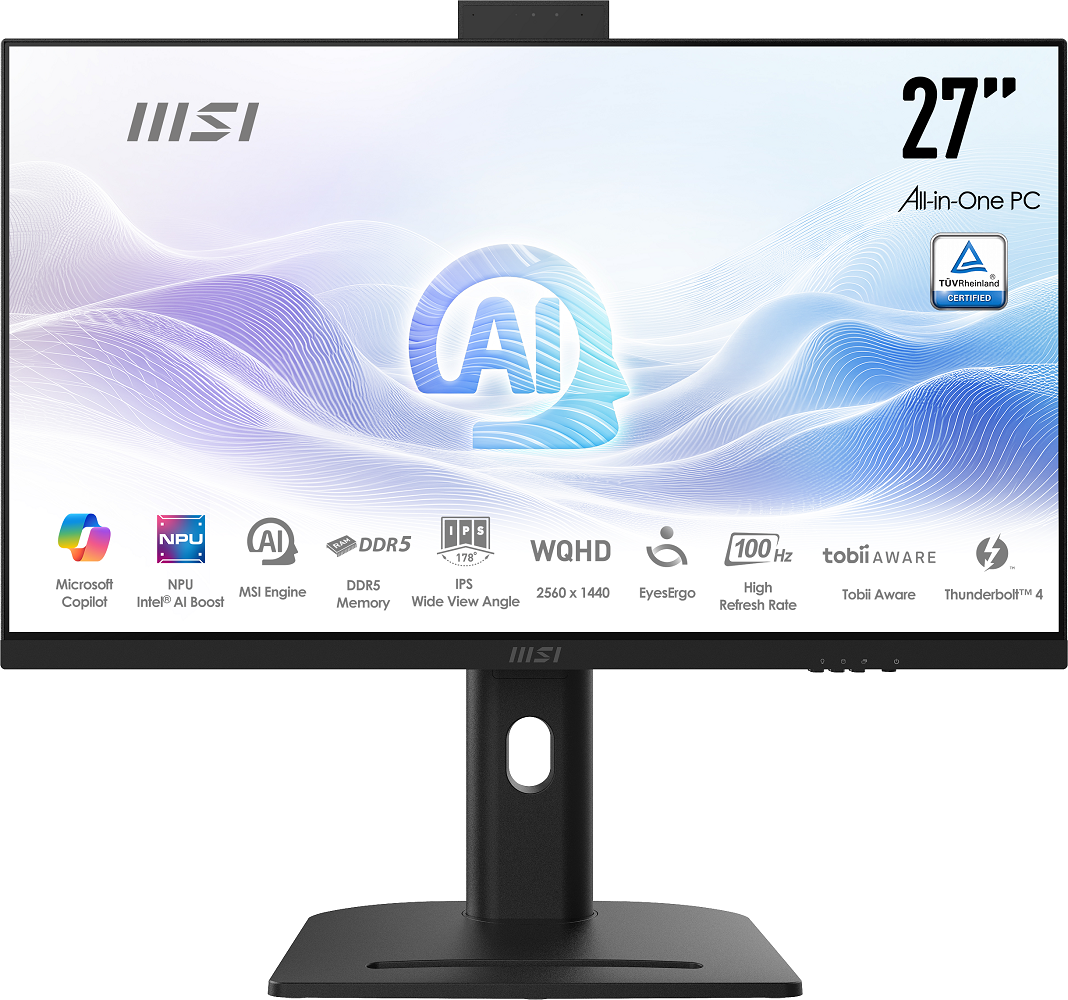 MSI AIO 27" WQHD ULTRA 7 155H-16GB DDR5 RAM-1TB NVME-FDOS / MODERN AM273QP AI 1UM-419XEU